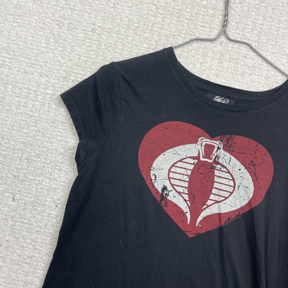 VTG Y2K 2008 G.I. Joe Cobra Commander Hasbro x Takecover T-Shirt Wom Sz L Black - Picture 2 of 11